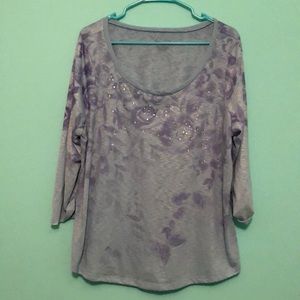 Lane Bryant Long Sleeve blouse blue size 14/16